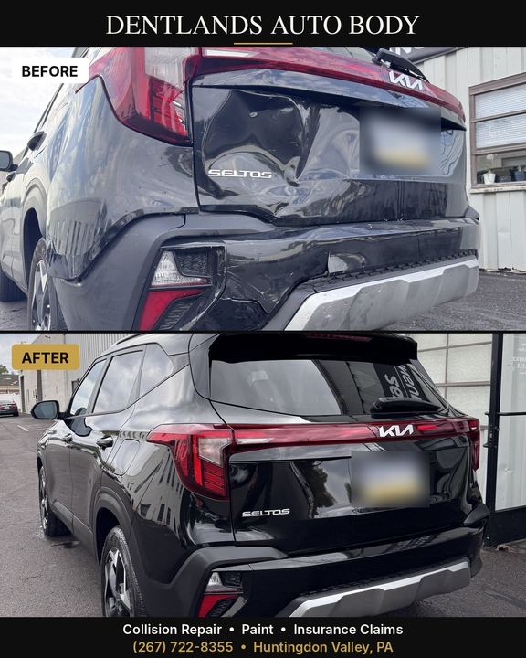 Kia SUV dark, rear