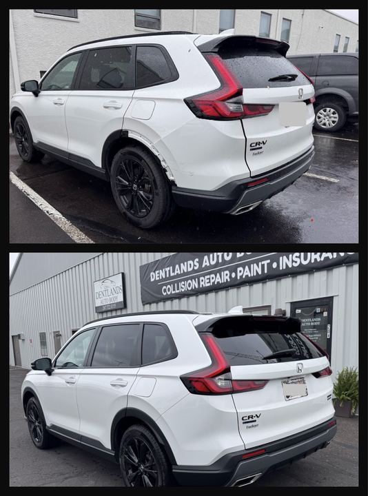 Honda CR-V white, rear