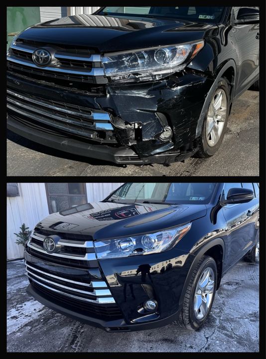 Toyota Highlander black, front