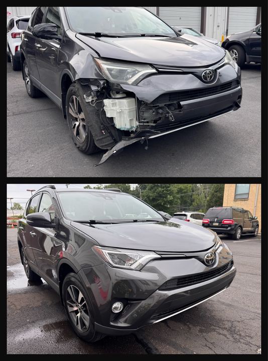 Toyota RAV4 grey, front heavy