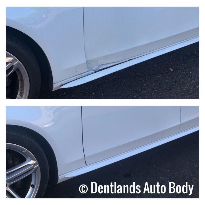 white door lower dent -> fixed